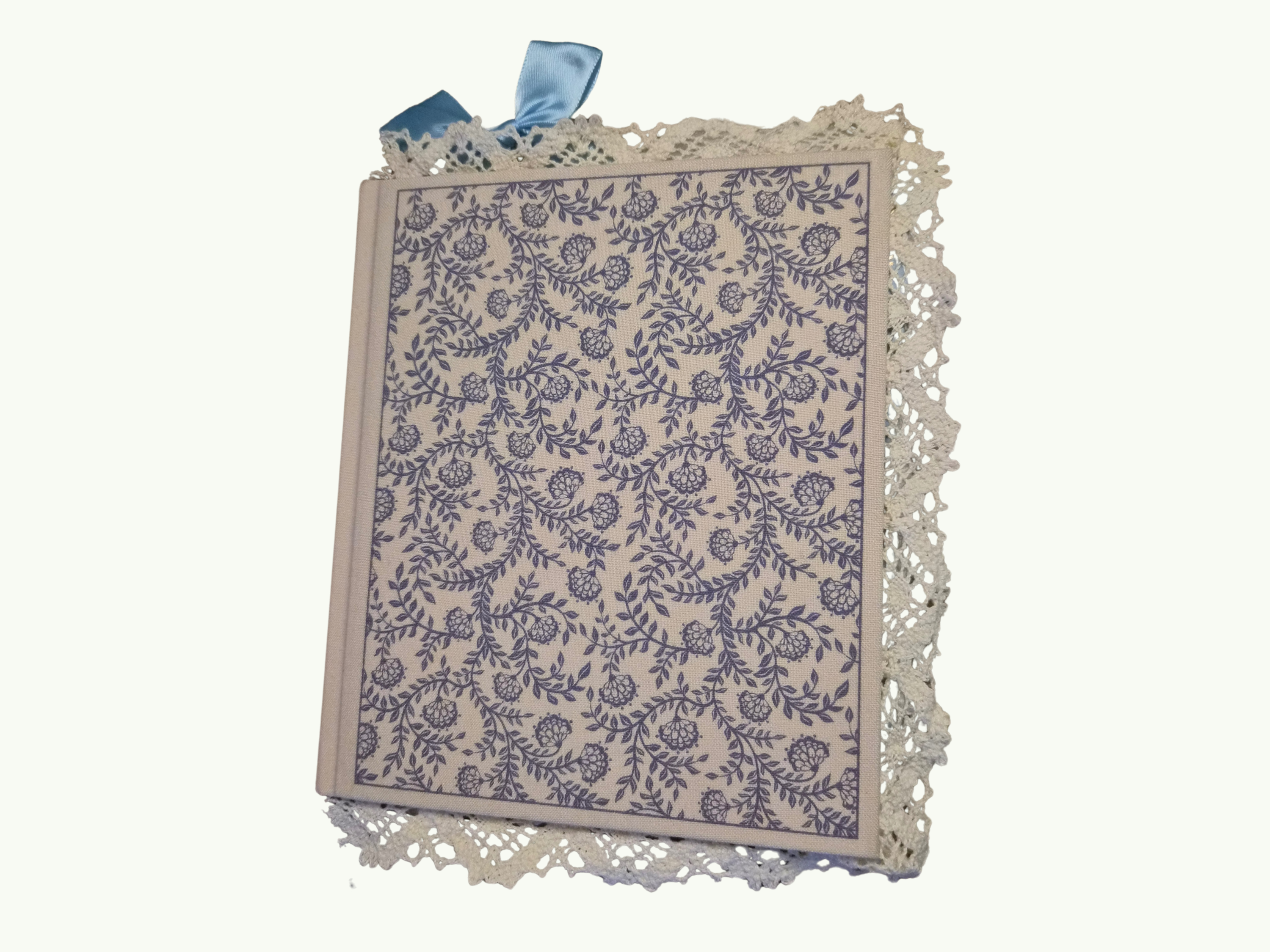 Floral Lace ESV Loaded Journaling Bible with Blue Tabs