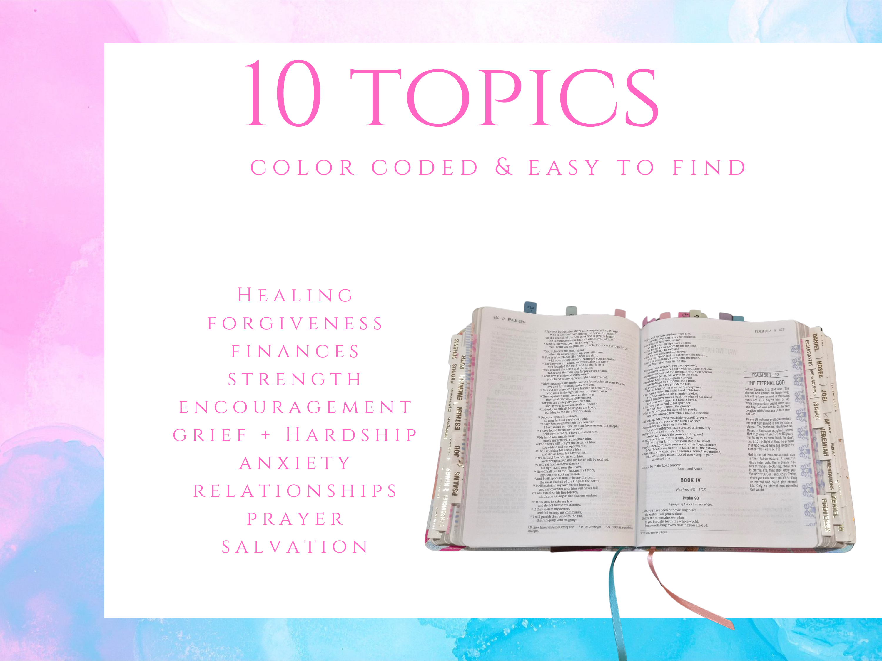 Womens "The Jesus Bible" NIV Loaded | Colorful Soft Cover with Tabs and pompom ribbon