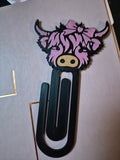All Pink Highland Cow Jumbo Paperclip | Western Theme Stationary