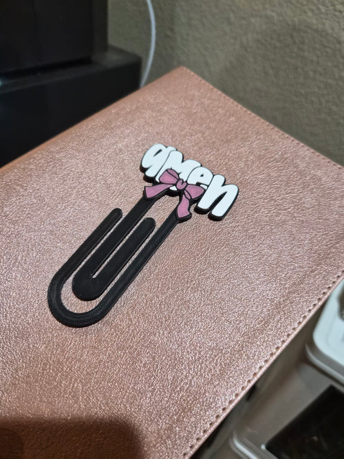 Amen and Bow Jumbo Paperclip |  Faith Theme Stationary