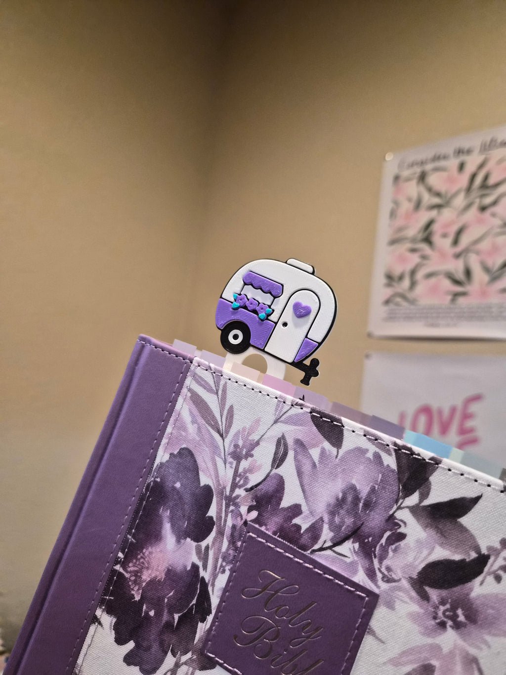 Cute Purple  Camper Jumbo Paperclip |  Faith Theme Stationary