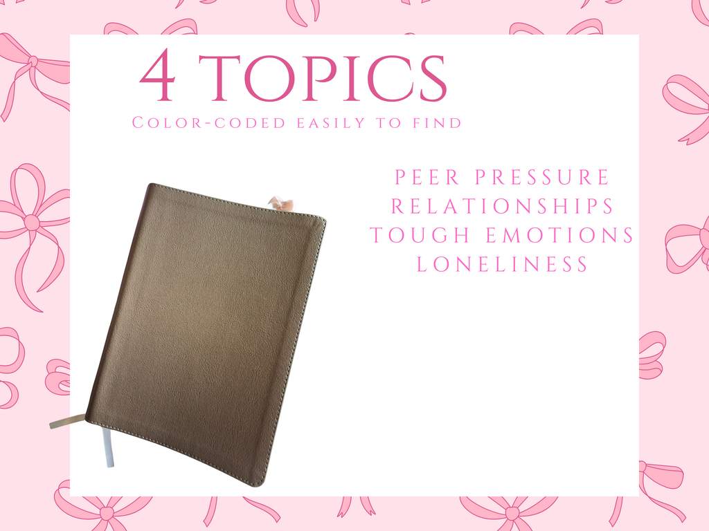 She Reads Truth Loaded Bible for Teen + Preteen Girls | CSB | Rose Gold | With Tabs and PomPom Ribbon
