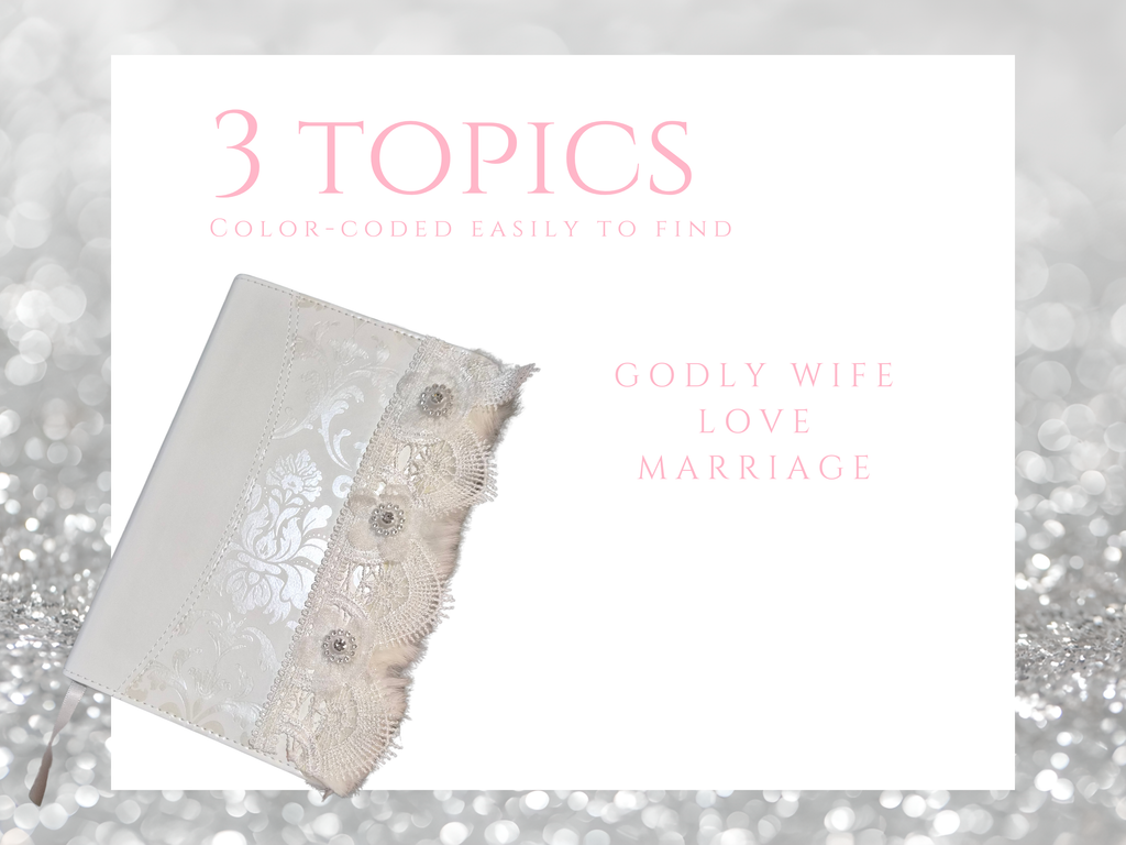 Women's Compact Bridal Bible | CSB | With pearls and Lace | Bridal Gift