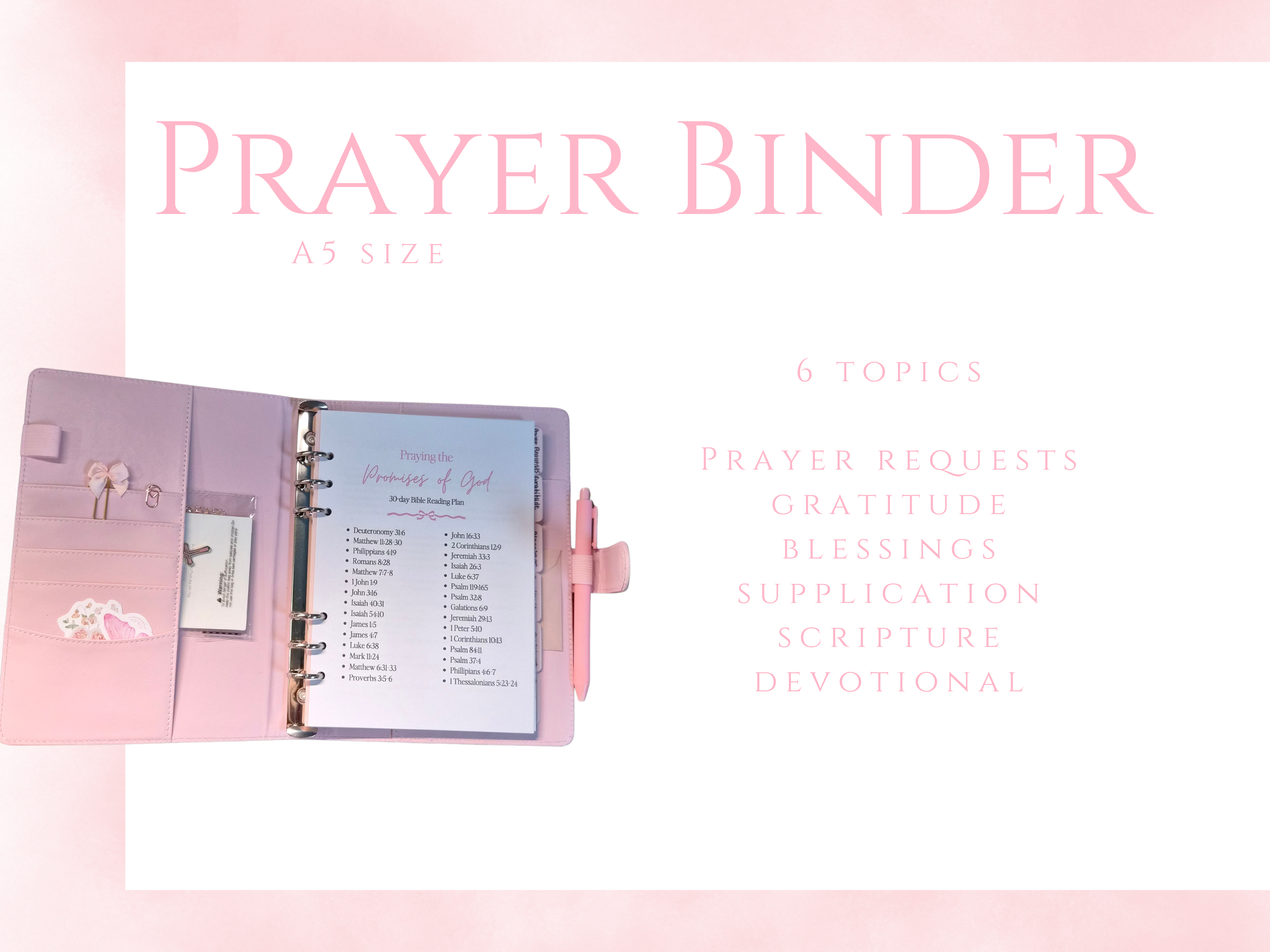 Soft Pink Prayer Binder