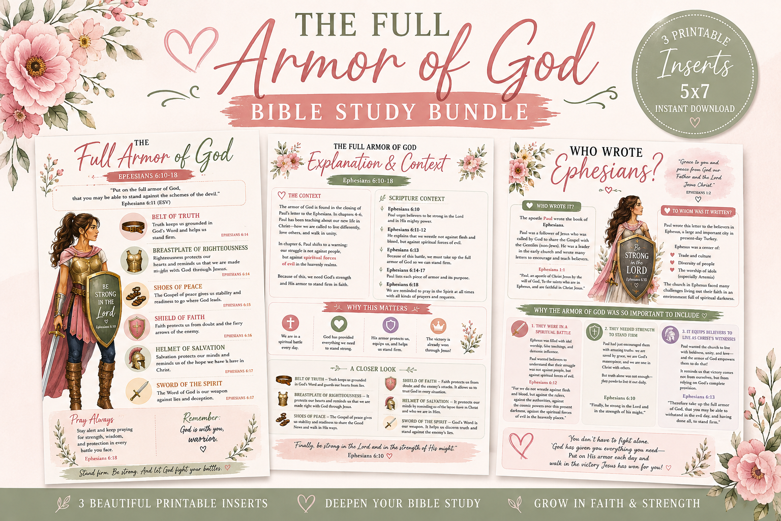 The Full Armor of God Bible Study Bundle (Digital Download)
