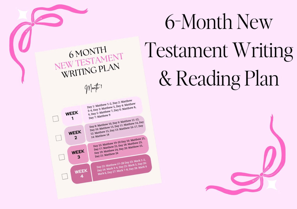 6-Month New Testament Writing Plan | Daily Bible Study (Digital Download)