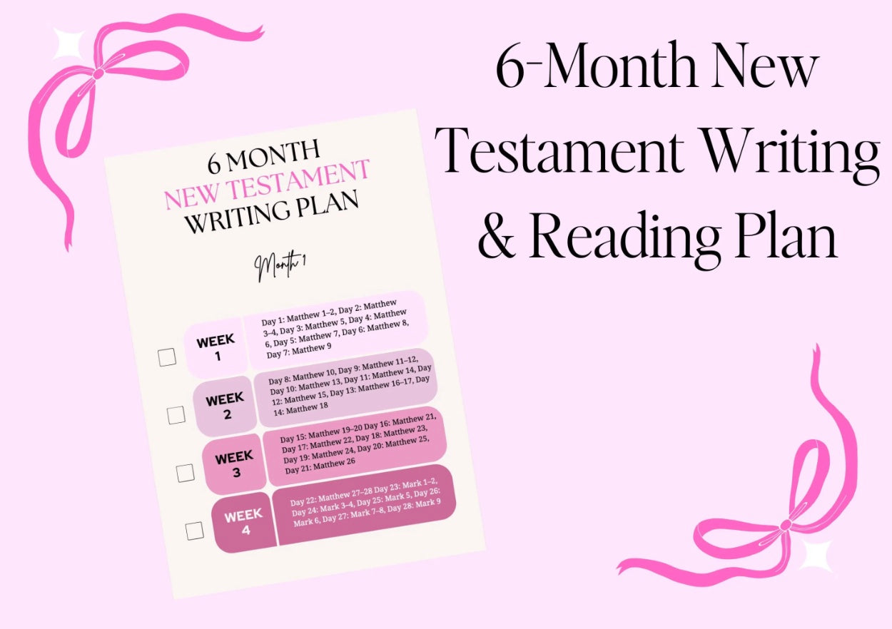 6-Month New Testament Writing Plan | Daily Bible Study (Digital Download)