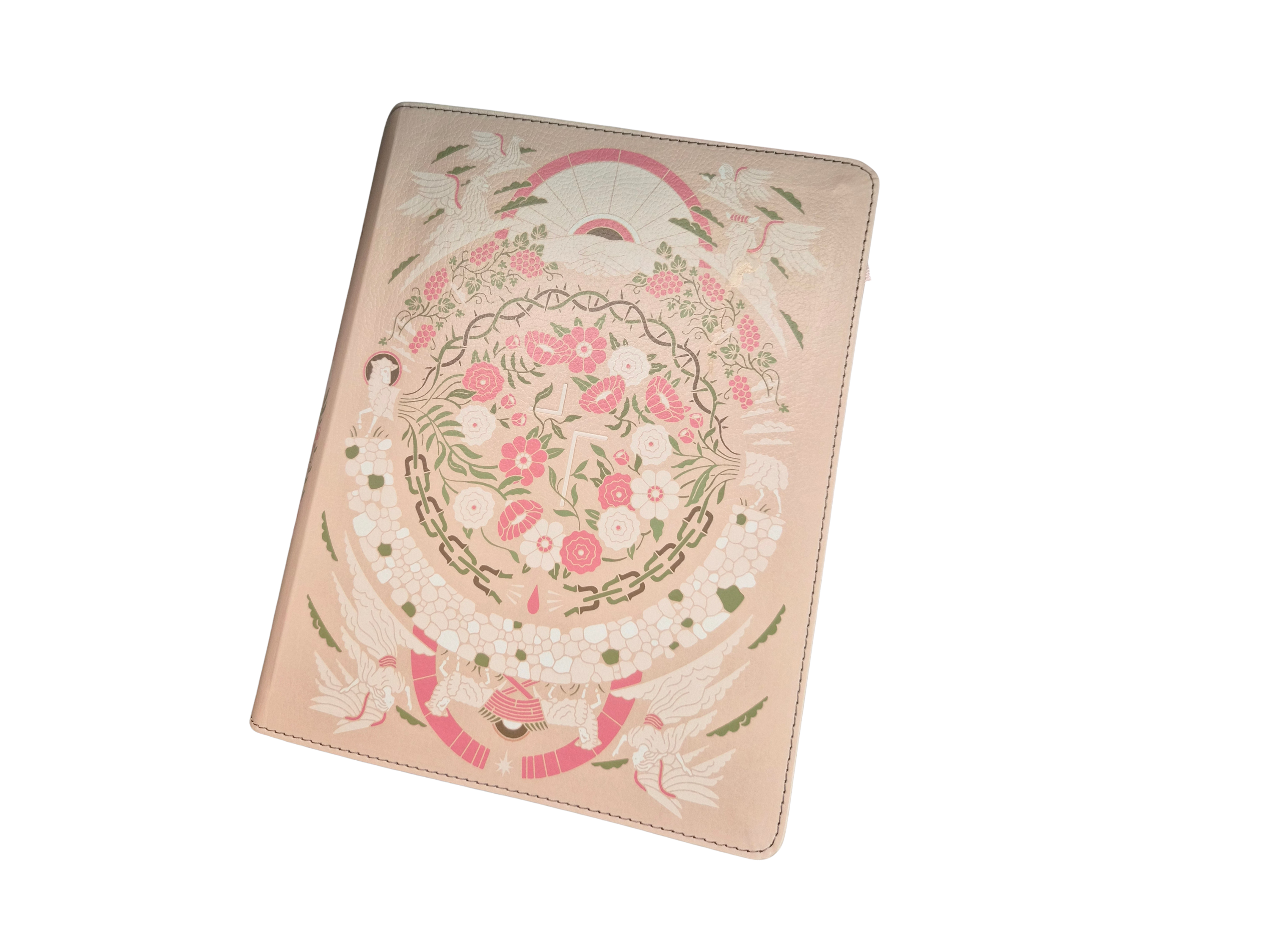 Women's "The Jesus Bible" Artist Edition, ESV Loaded | Pink Soft Cover with Pink Tabs and pompom ribbon