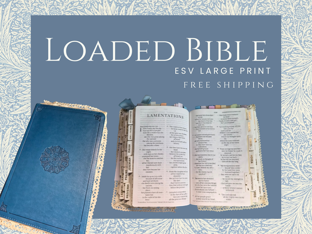 Women's ESV Large Print Loaded Bible with Tabs | Red Letter