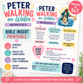 Peter Walking on Water | 5x7 Loaded Bible Insert (Digital Download)